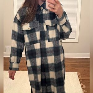 Plaid Women's Jacket - Green and White from BP